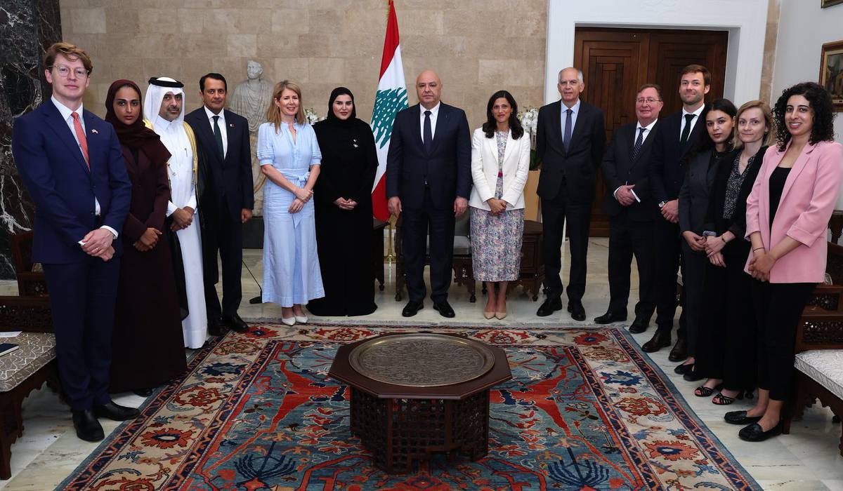 President of Lebanon Receives Joint Ministerial Delegation from Qatar, Britain and France